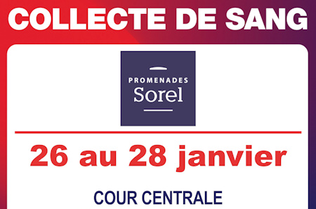 Blood drive at the Promenades de Sorel